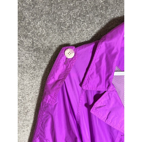 Vintage Woolrich Full Length Windbreaker Rain Trench Coat Womens‎ Size M Fuchsia - Picture 5 of 12